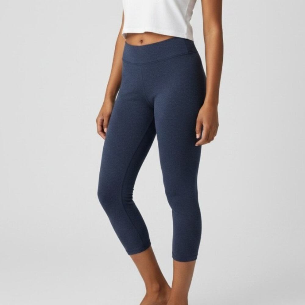 Universal Standard Women's Blue Pima Cotton Roya Cropped Leggings Size XS/0 NWT
